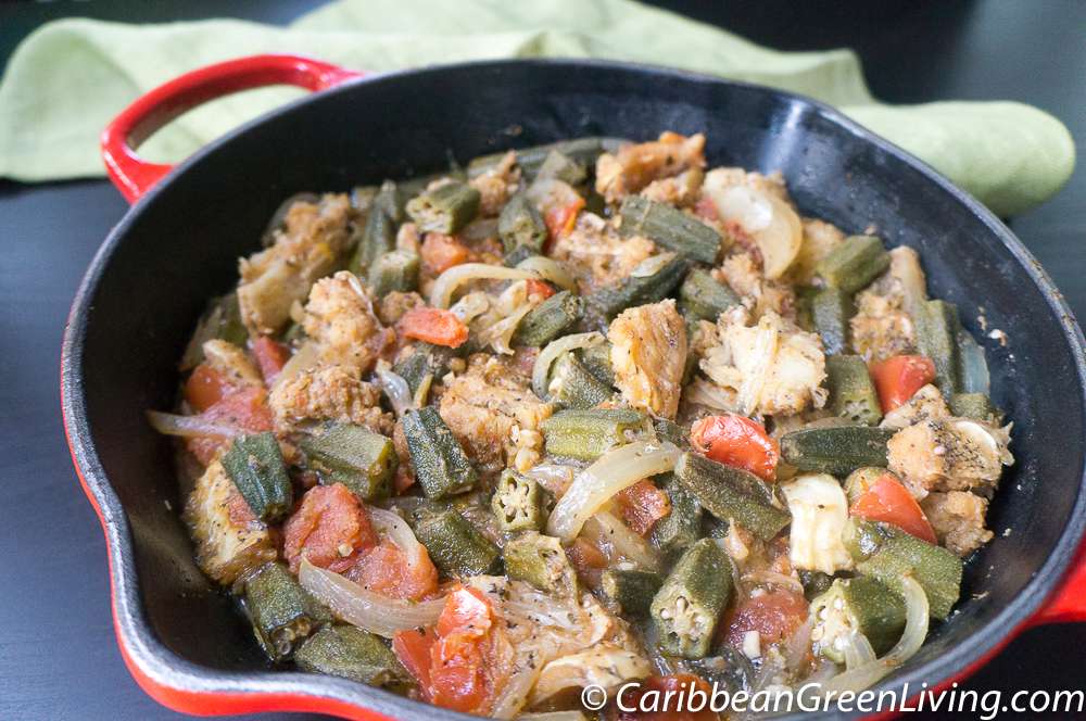 Salted Codfish With Okra And Tomatoes