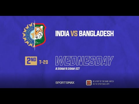 Watch India vs Bangladesh | T20 2ND | Wednesday. 8:30AM/ 9:30AM ECT | SportsMax, and SportsMax App!