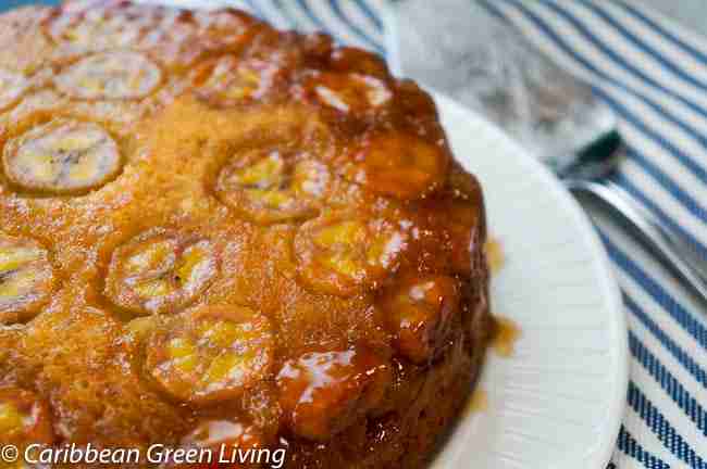 Upside Down Caramelized Banana Cake