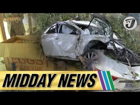Car Crashes into 4 Trees, 1 Person in Critical Condition | Egg Shortage in Jamaica