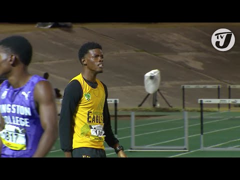 ISSA/GraceKennedy Boys and Girls Champs 2025 – Kishawn Hoffman Wins Class 1 Boyz 400m Hurdles Final