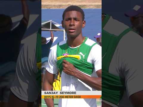ISSA/GraceKennedy Boys and Girls Champs 2025 –  Boy 16-19 Sanjay Seymore wins 200m