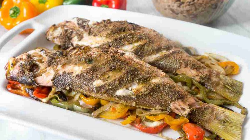 Mediterranean-Inspired Roasted Red Snapper With Bell Peppers
