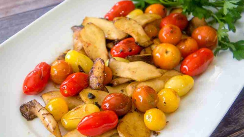Perfect Pan-Roasted Mushrooms And Tomatoes