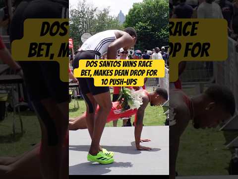 Dos Santos Wins Race Bet, Makes Dean Drop for 10 Push-Ups