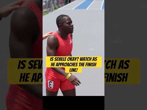 Is Seville Okay? Watch as he approaches the finish line!
