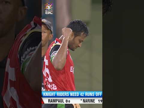 Shakib Al Hasan bowls the dangerous Narine in front of the Warrior nation 🇬🇾