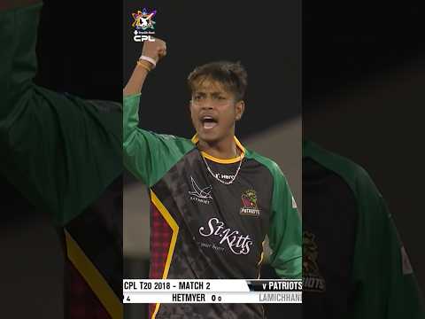 Sandeep Lamichhane strikes first ball on CPL debut. How pumped up was he!