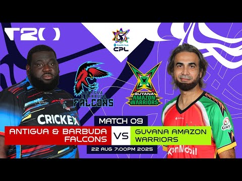 LIVE | Antigua & Barbuda Falcons vs Guyana Amazon Warriors | CPL 2025