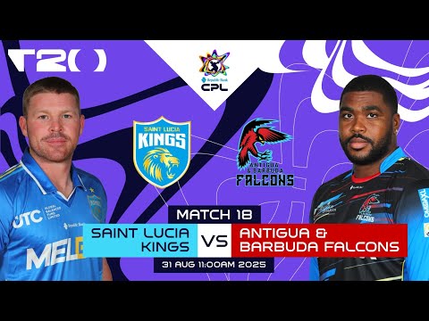 LIVE | St Lucia Kings vs Antigua & Barbuda Falcons | CPL 2025