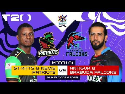 LIVE | St Kitts & Nevis Patriots vs Antigua & Barbuda Falcons | CPL 2025