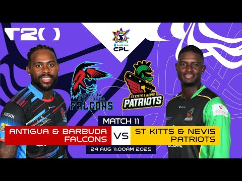 LIVE | Antigua & Barbuda Falcons vs St Kitts & Nevis Patriots | CPL 2025