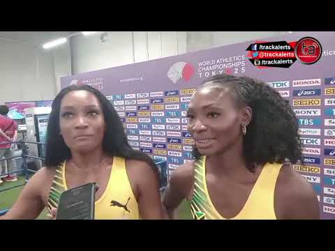 Jamaica ladies take SILVER in 4x400m #Tokyo2025