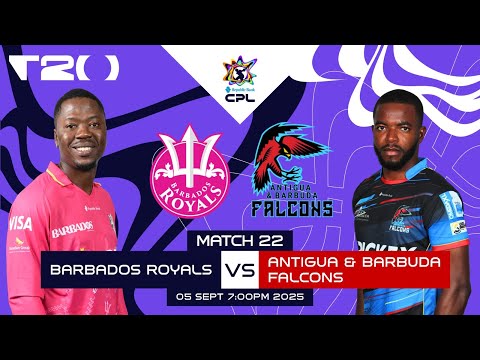 LIVE | Barbados Royals vs Antigua & Barbuda Falcons | CPL 2025