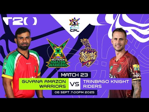 LIVE | Guyana Amazon Warriors vs Trinbago Knight Riders | CPL 2025