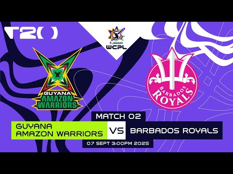 LIVE | Guyana Amazon Warriors Women vs Barbados Royals Women | WCPL 2025