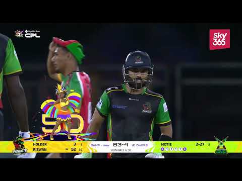 Mohammad Rizwan reaches his 2nd CPL fifty!
