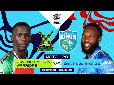 Extended Match Highlights | Guyana Amazon Warriors vs Saint Lucia Kings | CPL 2025