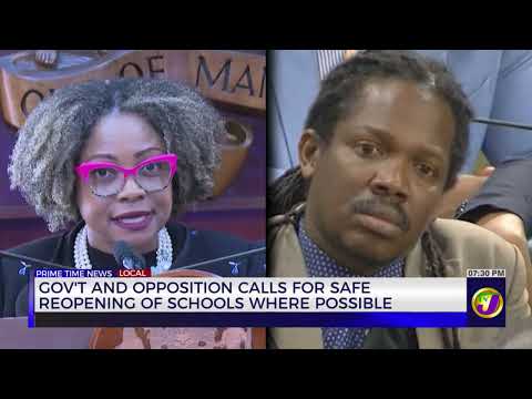 Government and Opposition Calls for Safe Reopening of Schools Where Possible | TVJ News