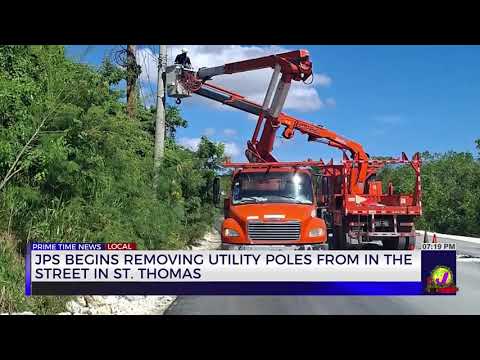 JPS Begins Removing Utility Poles From In The Street In St. Thomas | TVJ News