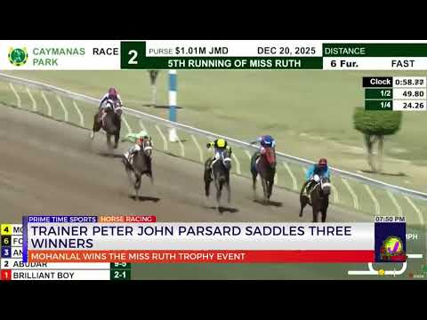 Trainer Peter John Parsard Saddles Three Winners | TVJ News