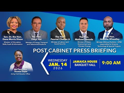 Post Cabinet Press Briefing Wednesday, January 14, 2026