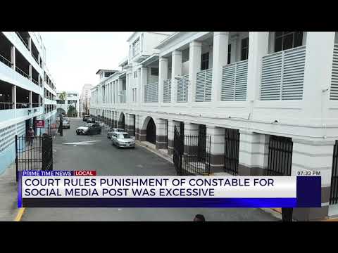 Court Rules Punishment of Constable for Social Media Post was Excessive | TVJ News