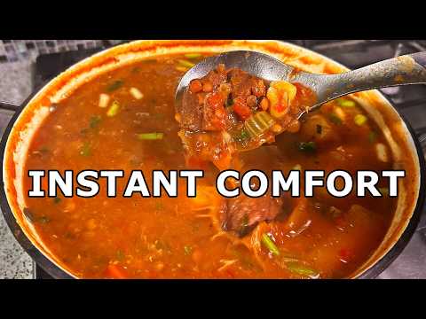 Feeling Sick? Make This Healing Beef and Lentil Soup