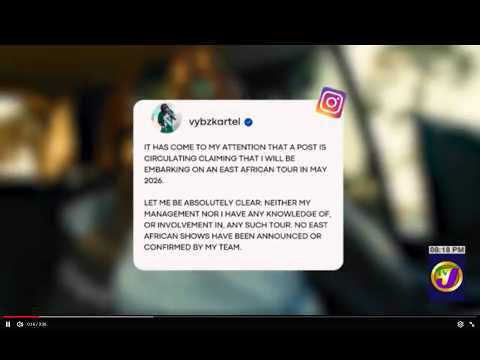 Vybz Kartel Distances Himself From Rumors Of An East African Tour In May 2026 | TVJ ePrime
