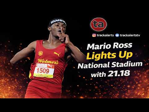 Mario Ross Blazes to 21.18 to Win Boys U17 200m at CARIFTA Trials