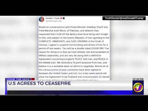 U.S Agrees to Ceasefire | TVJ News