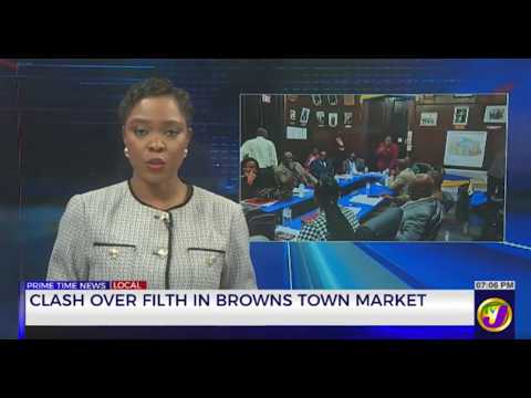 Clash Over Filth in Brown Town Market | TVJ News