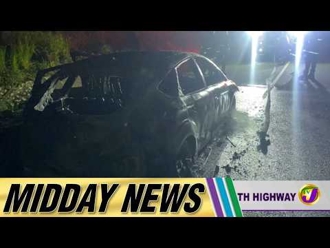 Car Caught Fire Along North South Highway | Midday News