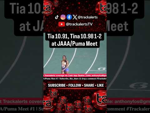 Twin Power! Tia Burns 10.91, Tina Follows in 10.98 🔥