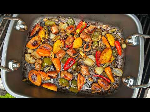 Simple Summertime Roasted Sausages With Bell Peppers