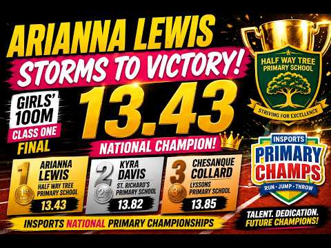 Arianna Lewis Storms to 100m Gold | 13.43 Primary Champs
