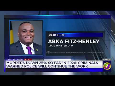 Murders down 25% so far in 2026; Criminals Warned Police will Continue the Work | TVJ News