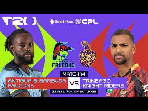 LIVE | Antigua & Barbuda Falcons vs Trinbago Knight Riders | CPL 2026