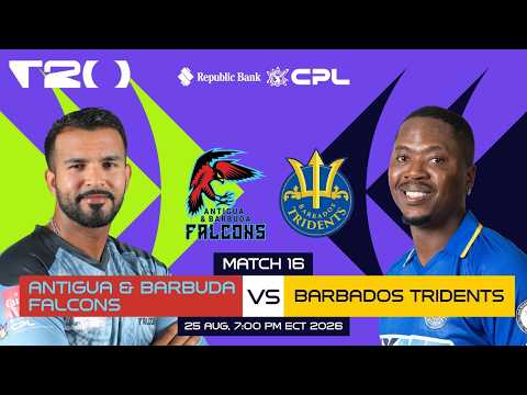 LIVE | Antigua & Barbuda Falcons vs Barbados Tridents | CPL 2026