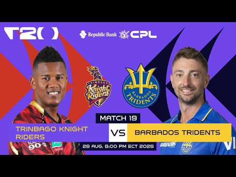 LIVE | Trinbago Knight Riders vs Barbados Tridents | CPL 2026