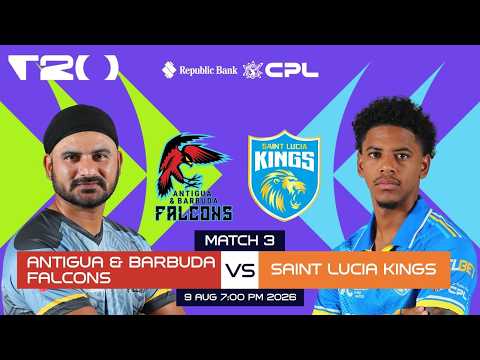 LIVE | Antigua & Barbuda Falcons vs Saint Lucia Kings | CPL 2026