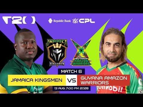 LIVE | Jamaica Kingsmen vs Guyana Amazon Warriors | CPL 2026