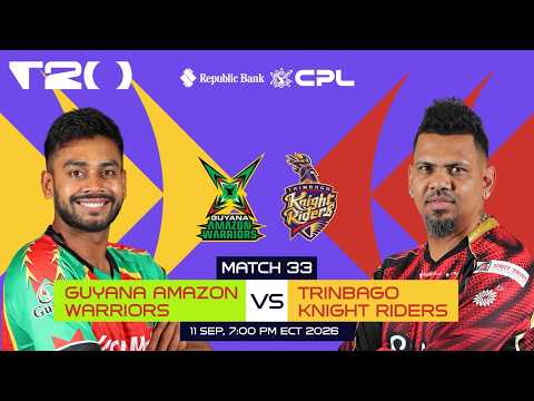 LIVE | Guyana Amazon Warriors vs Trinbago Knight Riders | CPL 2026