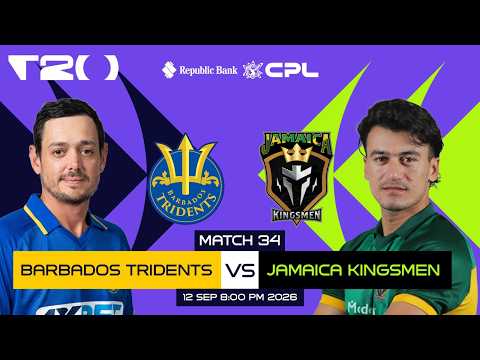 LIVE | Barbados Tridents vs Jamaica Kingsmen | CPL 2026
