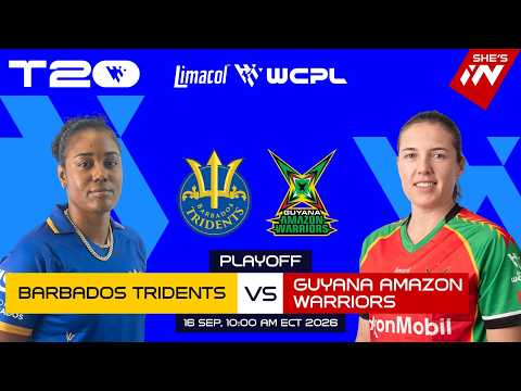 LIVE | PLAYOFF | Barbados Tridents Women vs Guyana Amazon Warriors Women | WCPL 2026