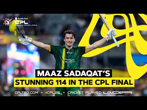 Take A Bow Maaz Sadaqat, Every Ball of The FIRST Century In A CPL Final! | CPL 2026