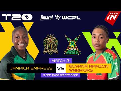 LIVE | Jamaica Empress Women vs Guyana Amazon Warriors Women | WCPL 2026